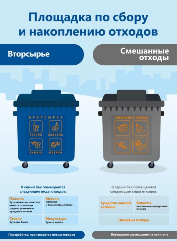 1 января 2020 года начался первый этап перехода к раздельному сбору мусора