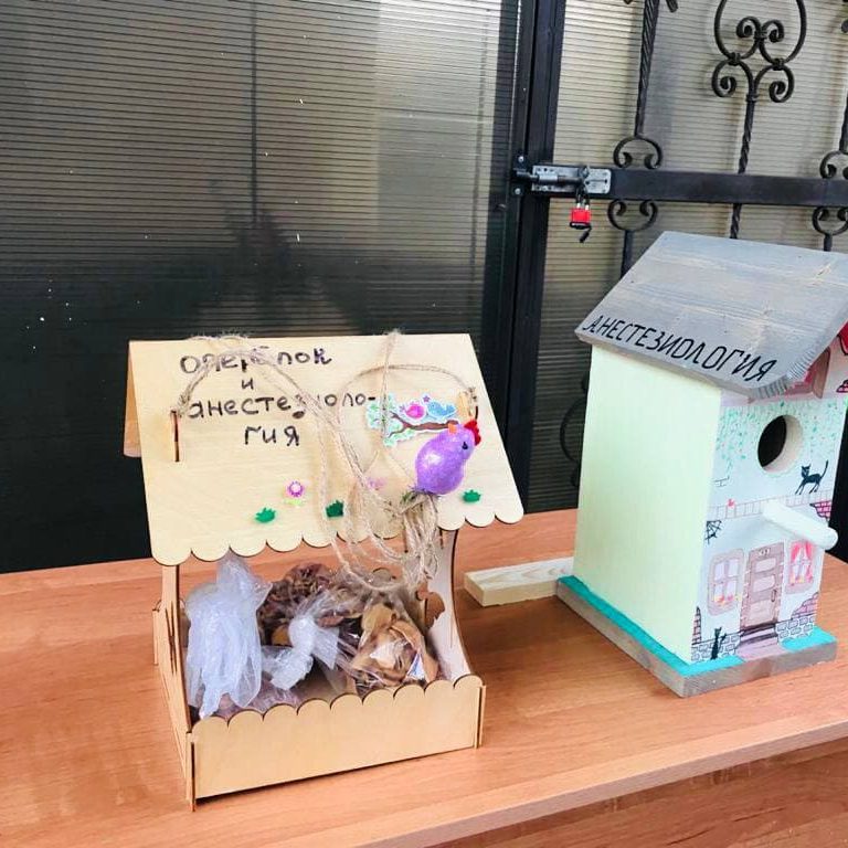 Сегодня, в день субботника мы провели в больнице необычную акцию - конкурс на лучший скворечник. От всех отделений было представлено 57 скворечников, каждый из которых можно назвать произведением искусства.