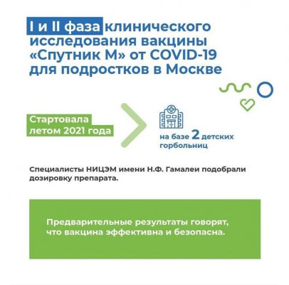⚡️ Коротко о третьей фазе клинического исследования вакцины для подростков "Спутник М" — в инфографике
